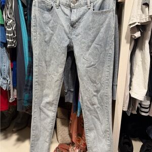 Levi's Blue Striped Skinny Jeans